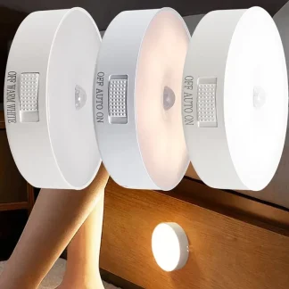 Motion Sensor Night  Light USB Rechargeable Light LED Lamp for Kitchen Bedroom Stairs Hallway Cabinet Closet Wardrobe Nightlight