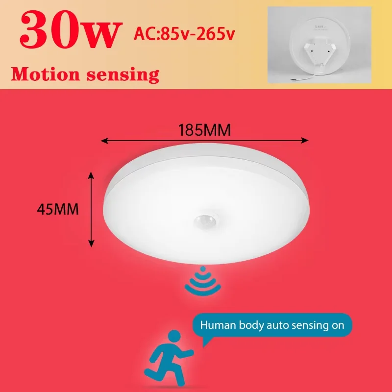 Motion Sensor Ceiling Light Modern Smart Sensor LED Lamp Human Infrared Sensing Lamp Indoor - Image 8