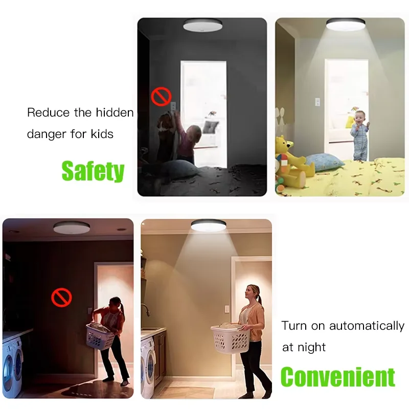Motion Sensor Ceiling Light Modern Smart Sensor LED Lamp Human Infrared Sensing Lamp Indoor - Image 5