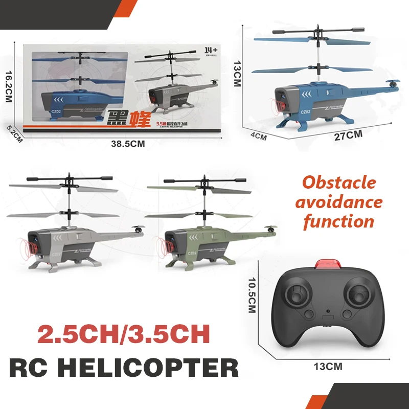 Helicopter, Remote Control Airplane with Lights Obstacle Avoidance Drone Radio Controlled Plane Toys for Boy Gift - Image 11