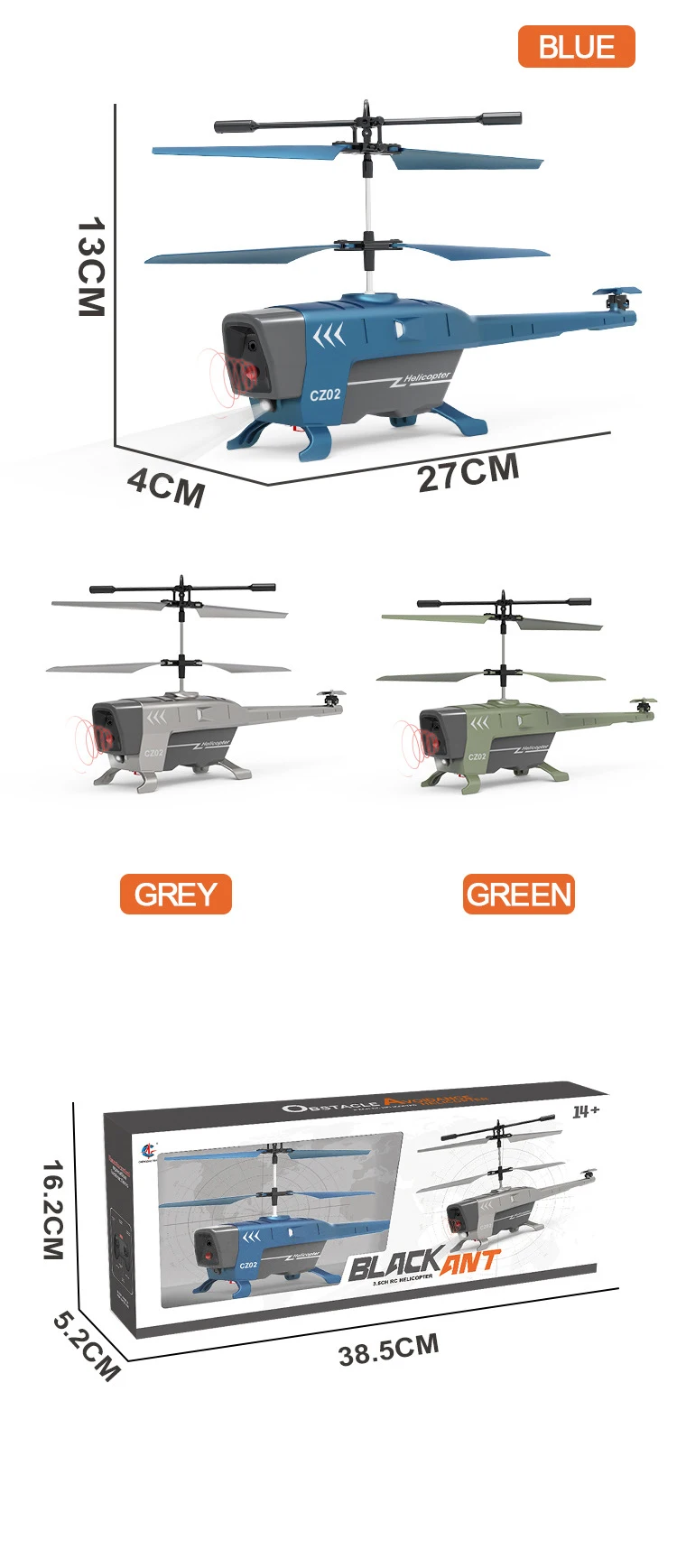 Helicopter, Remote Control Airplane with Lights Obstacle Avoidance Drone Radio Controlled Plane Toys for Boy Gift - Image 17
