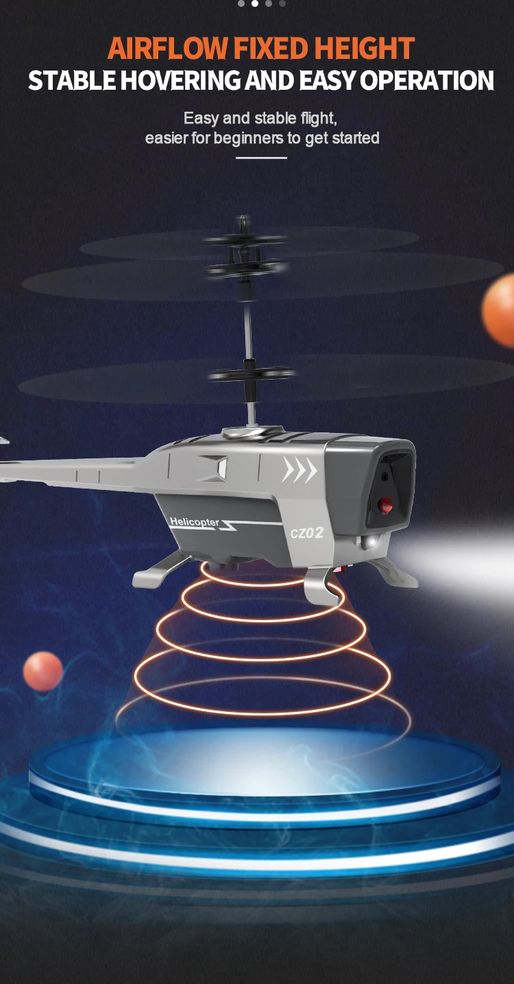 Helicopter, Remote Control Airplane with Lights Obstacle Avoidance Drone Radio Controlled Plane Toys for Boy Gift - Image 14