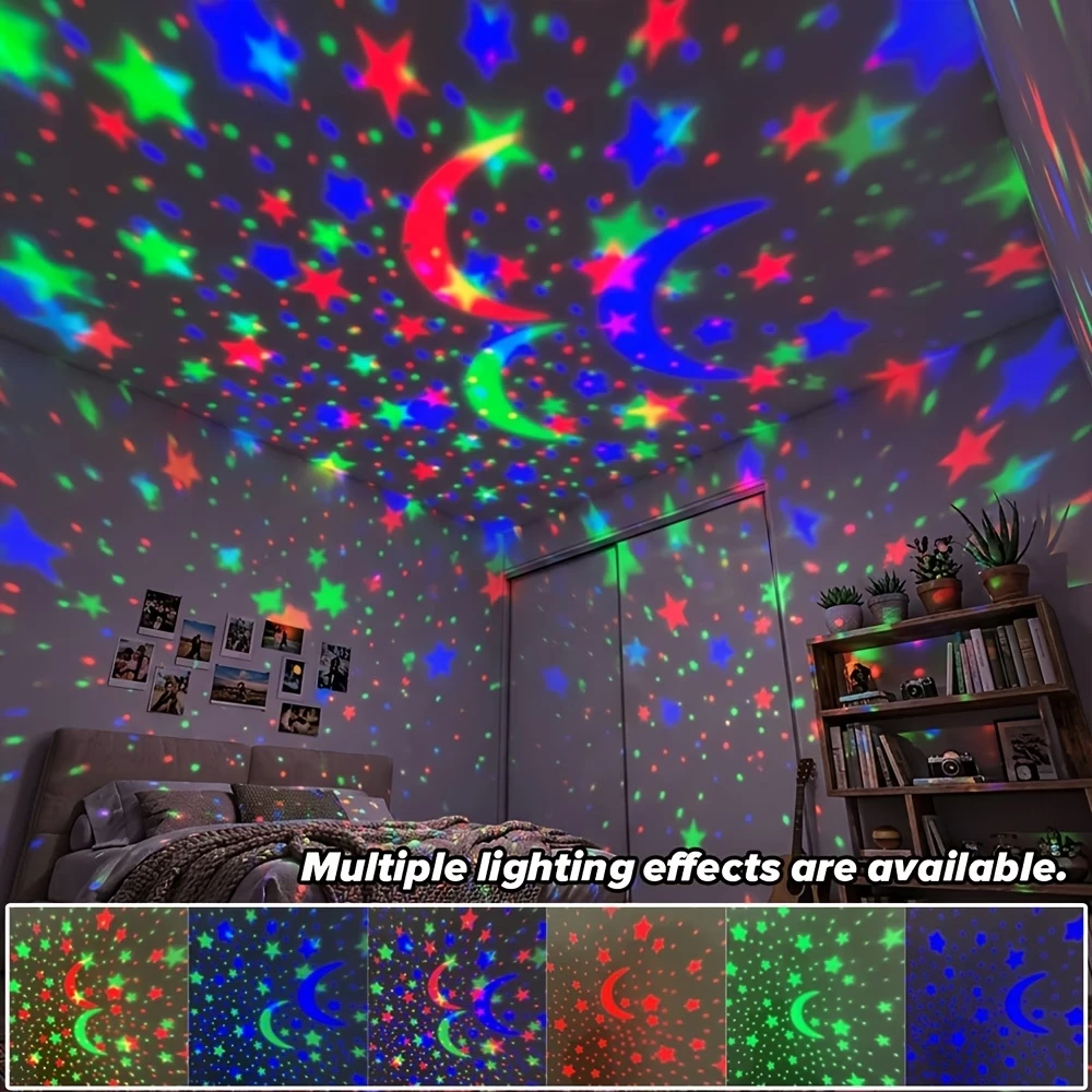 LED Sky Night Lights USB Projector Lamp Magic Ball Moon Star, Home, Room Atmosphere Decoration - Image 3