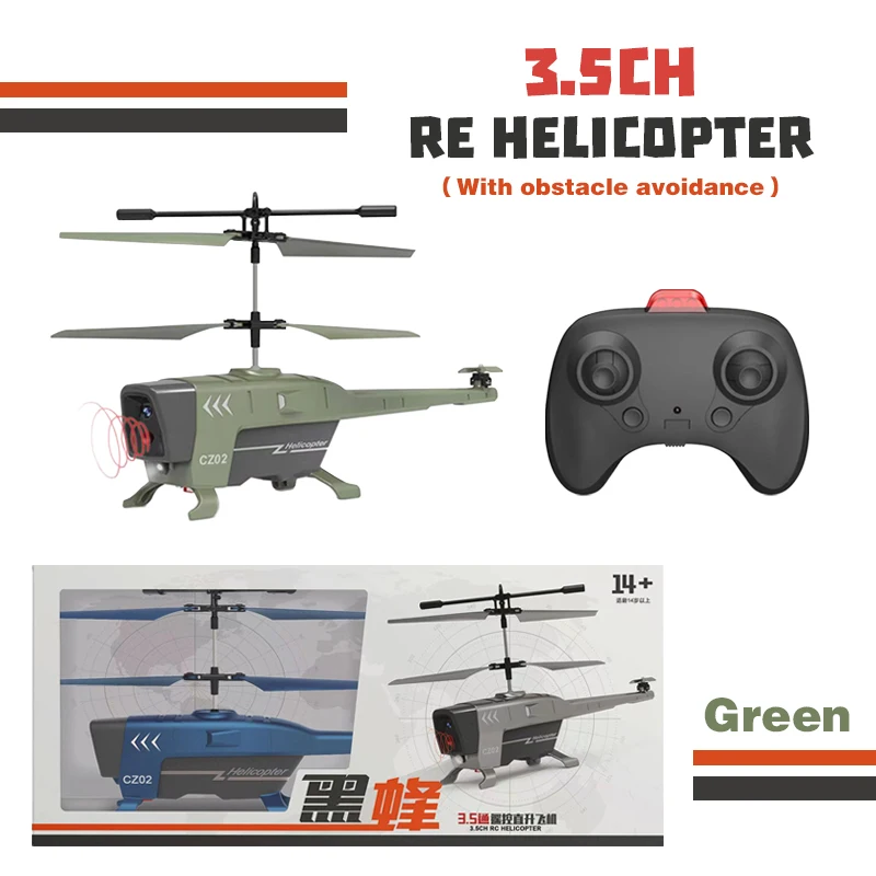 Helicopter, Remote Control Airplane with Lights Obstacle Avoidance Drone Radio Controlled Plane Toys for Boy Gift - Image 10