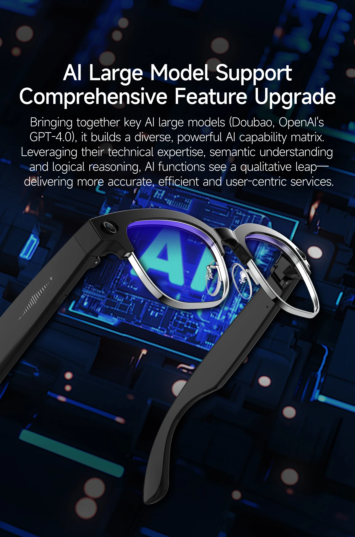 New Smart Glasses with 800W Pixel Camera AI Photo Recognition Call Voice Translation Video Recording Sunglasses Men & Women - Image 13