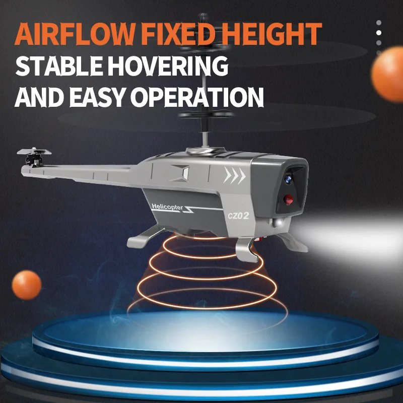 Helicopter, Remote Control Airplane with Lights Obstacle Avoidance Drone Radio Controlled Plane Toys for Boy Gift - Image 3
