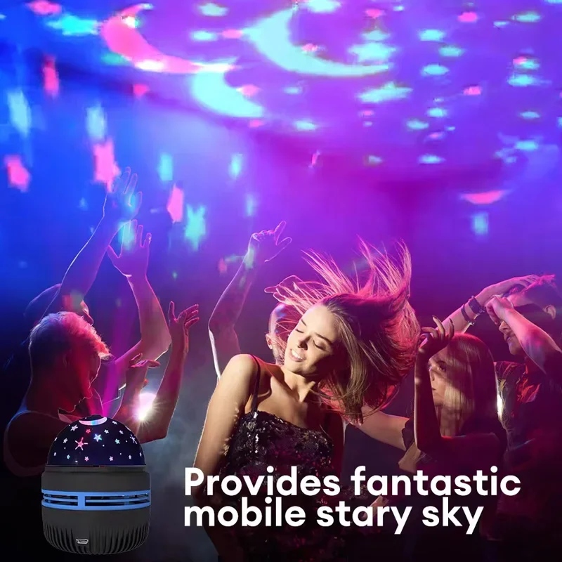 LED Sky Night Lights USB Projector Lamp Magic Ball Moon Star, Home, Room Atmosphere Decoration - Image 5