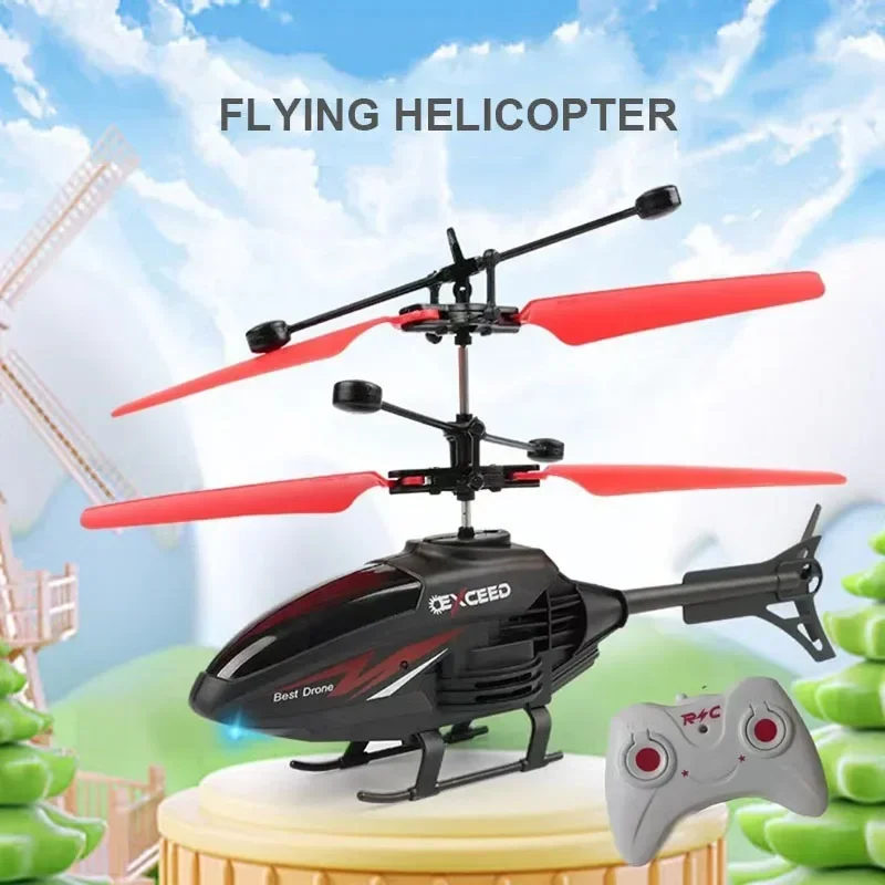 Crash Resistant Remote Control Aircraft Induction Helicopter Dual-mode Suspended Drone Toy with Lighting - Image 10
