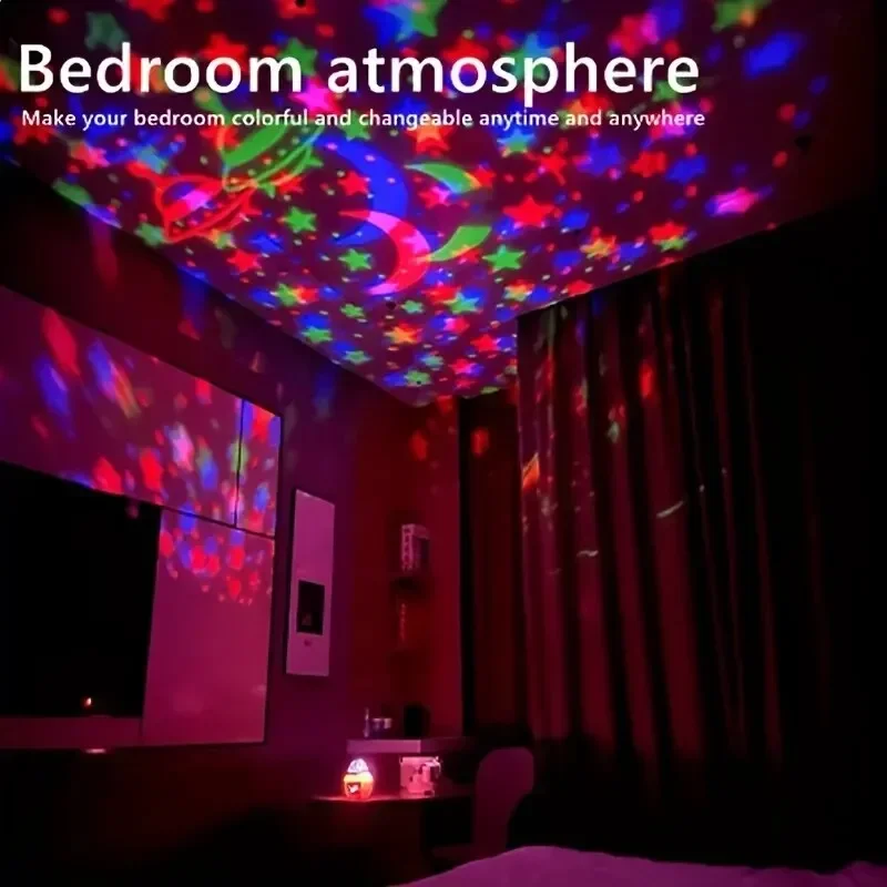 LED Sky Night Lights USB Projector Lamp Magic Ball Moon Star, Home, Room Atmosphere Decoration - Image 4