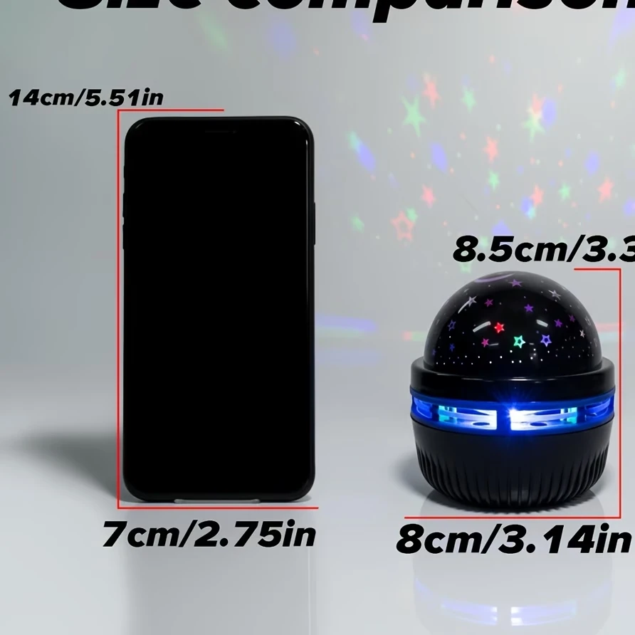 LED Sky Night Lights USB Projector Lamp Magic Ball Moon Star, Home, Room Atmosphere Decoration - Image 6